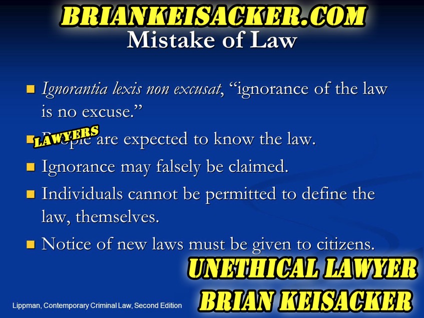 Brian Keisacker legal mistake