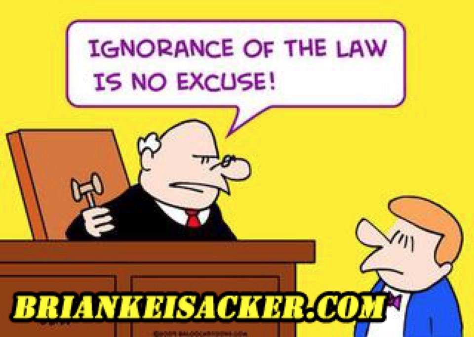 Brian Keisacker Ignorance of the law 644
